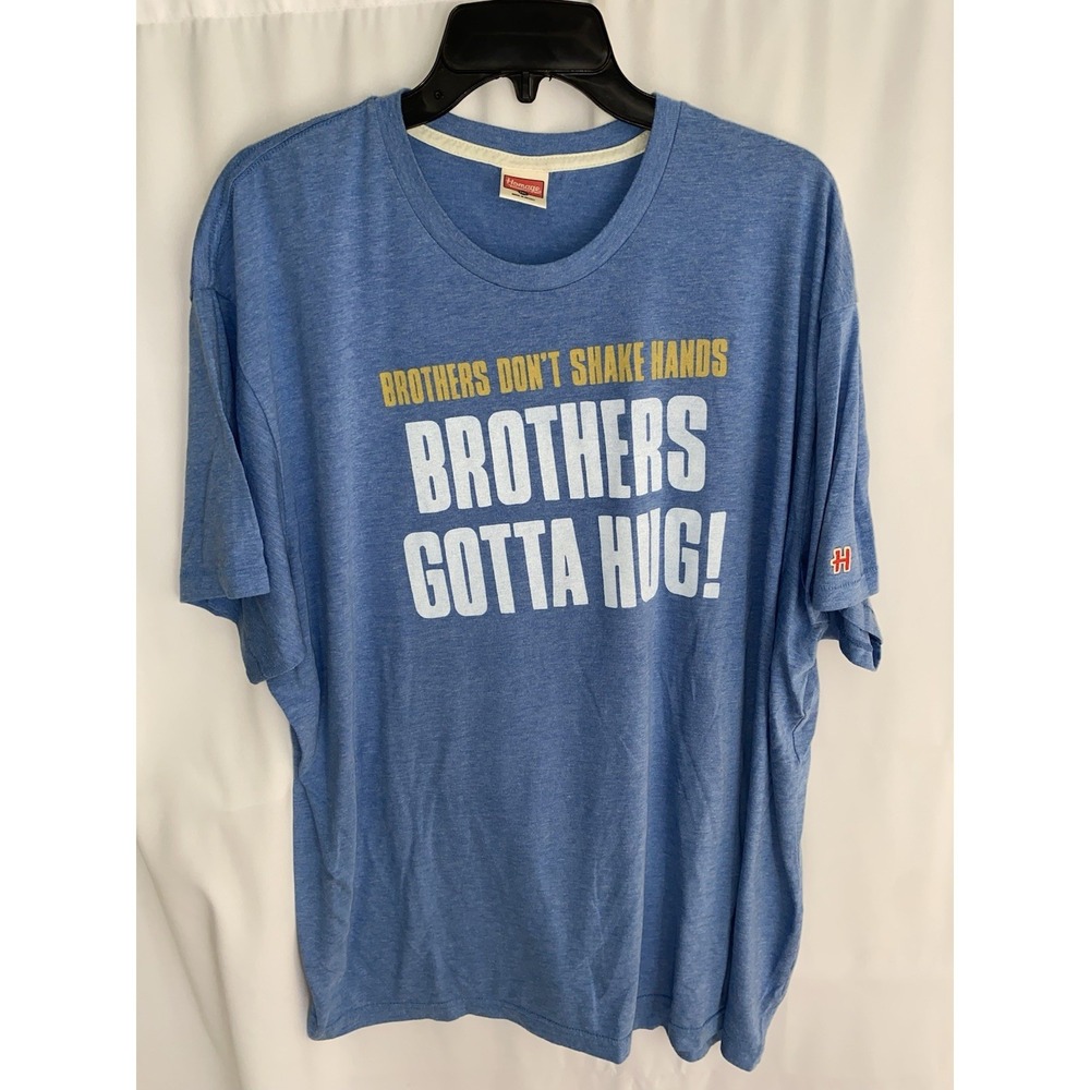 Homage Step Brothers Movie Dont Shake Hands Brothers Gotta Hug T Shirt 3XL